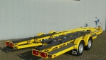 geel gepoedercoate trailer